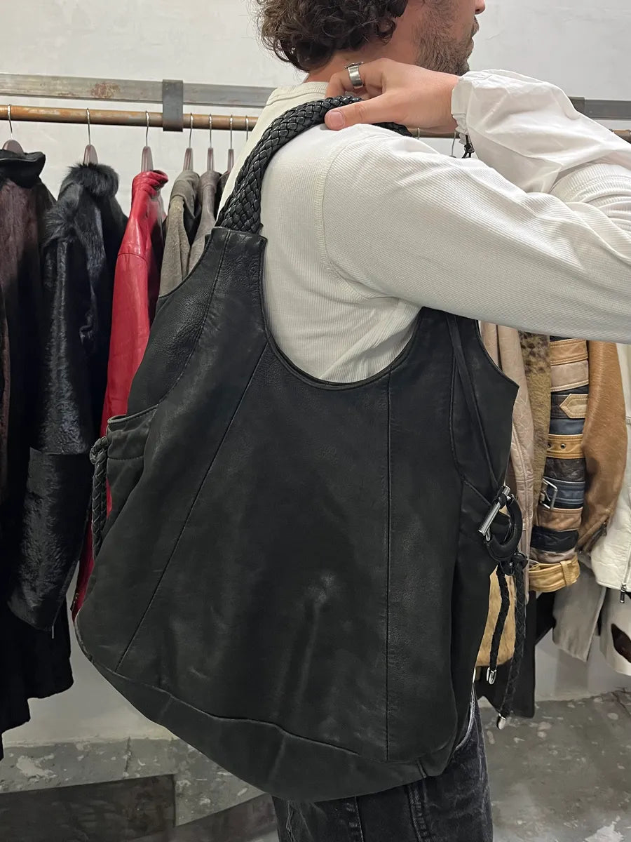 Ferragamo Hobo Black Leather Premium Bag (OS) PTgHxHH 2