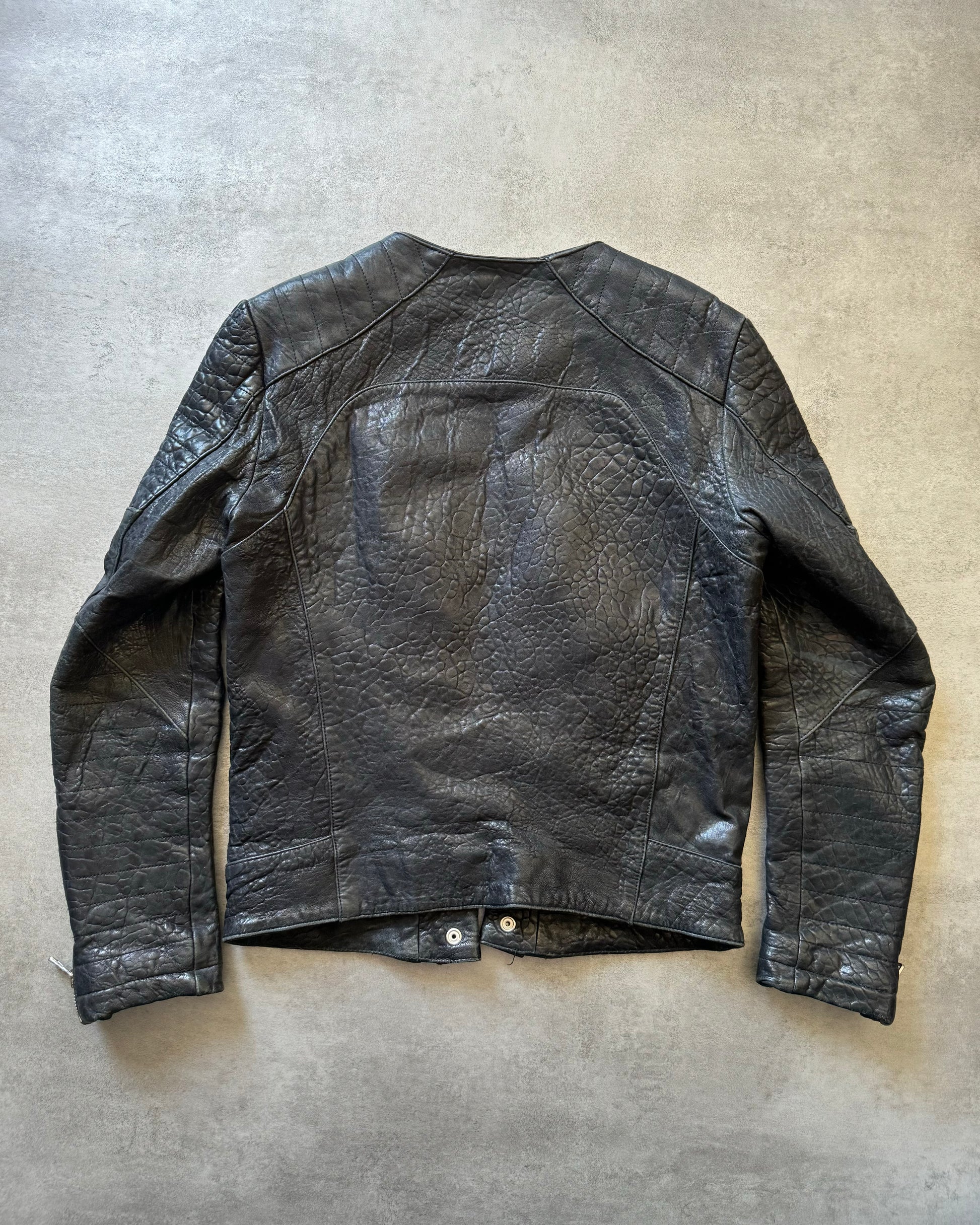 AW2015 Balmain x H&M Pure Biker Leather Jacket (M) - 3