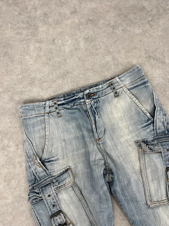 AW2006 Cavalli Cargo Blue Denim Jeans yOwcbAF 4