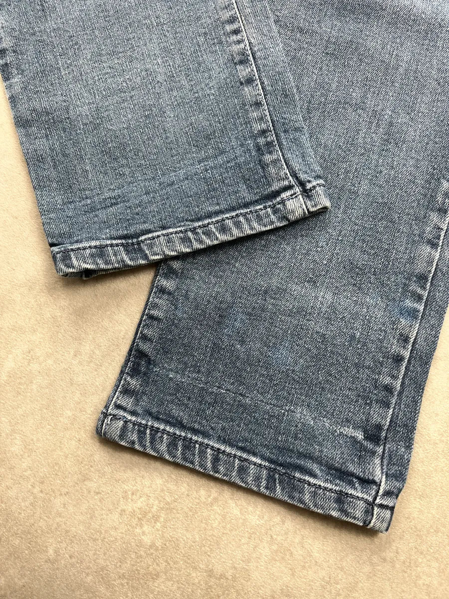 SS2012 Pierre Balmain Blue Denim Biker Distressed Jeans fhyIXuPY 6