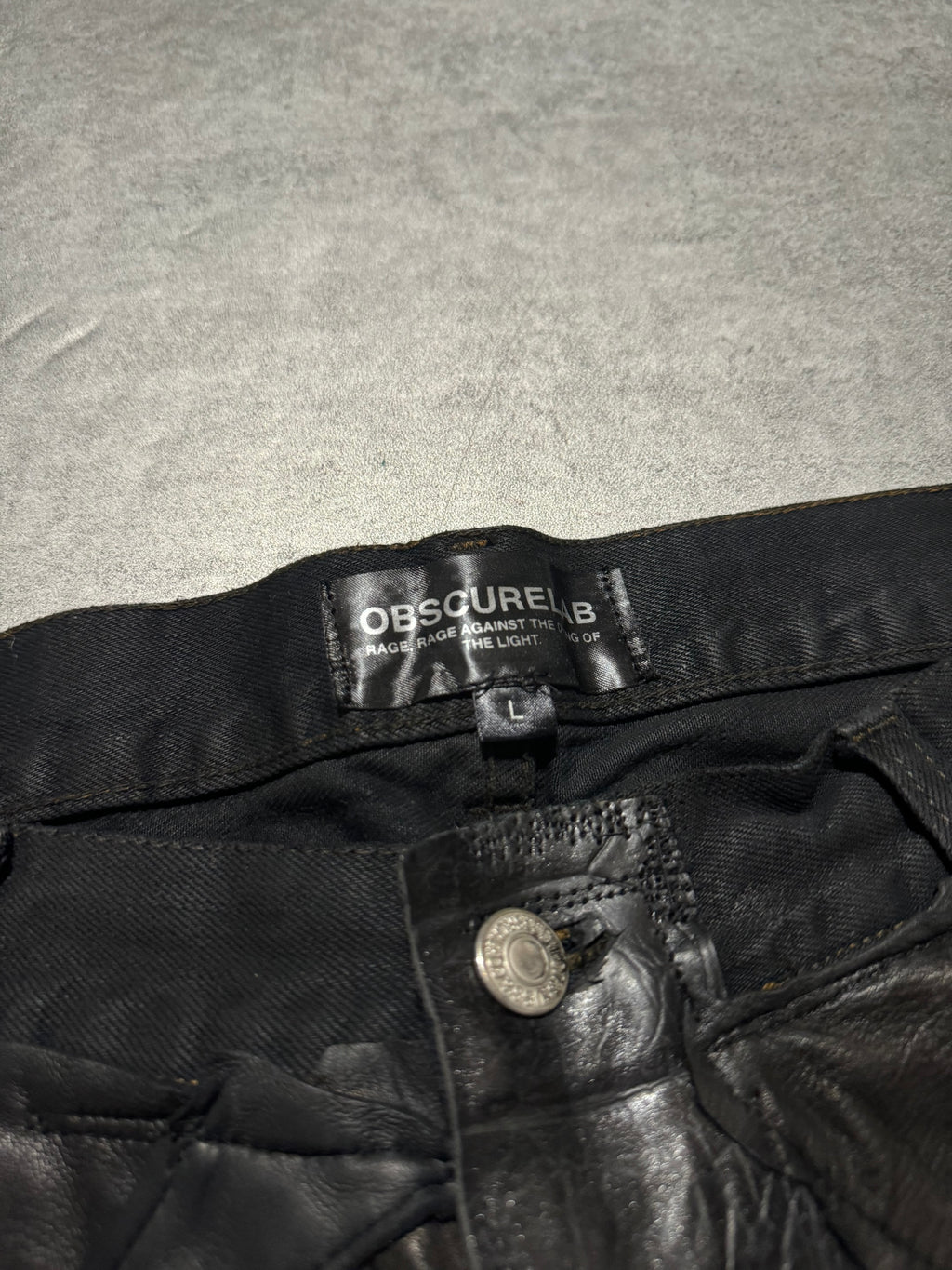 Artisanal Obscure Italian Lab Reworked Leather Crafted Black Pants (M/L) - 10