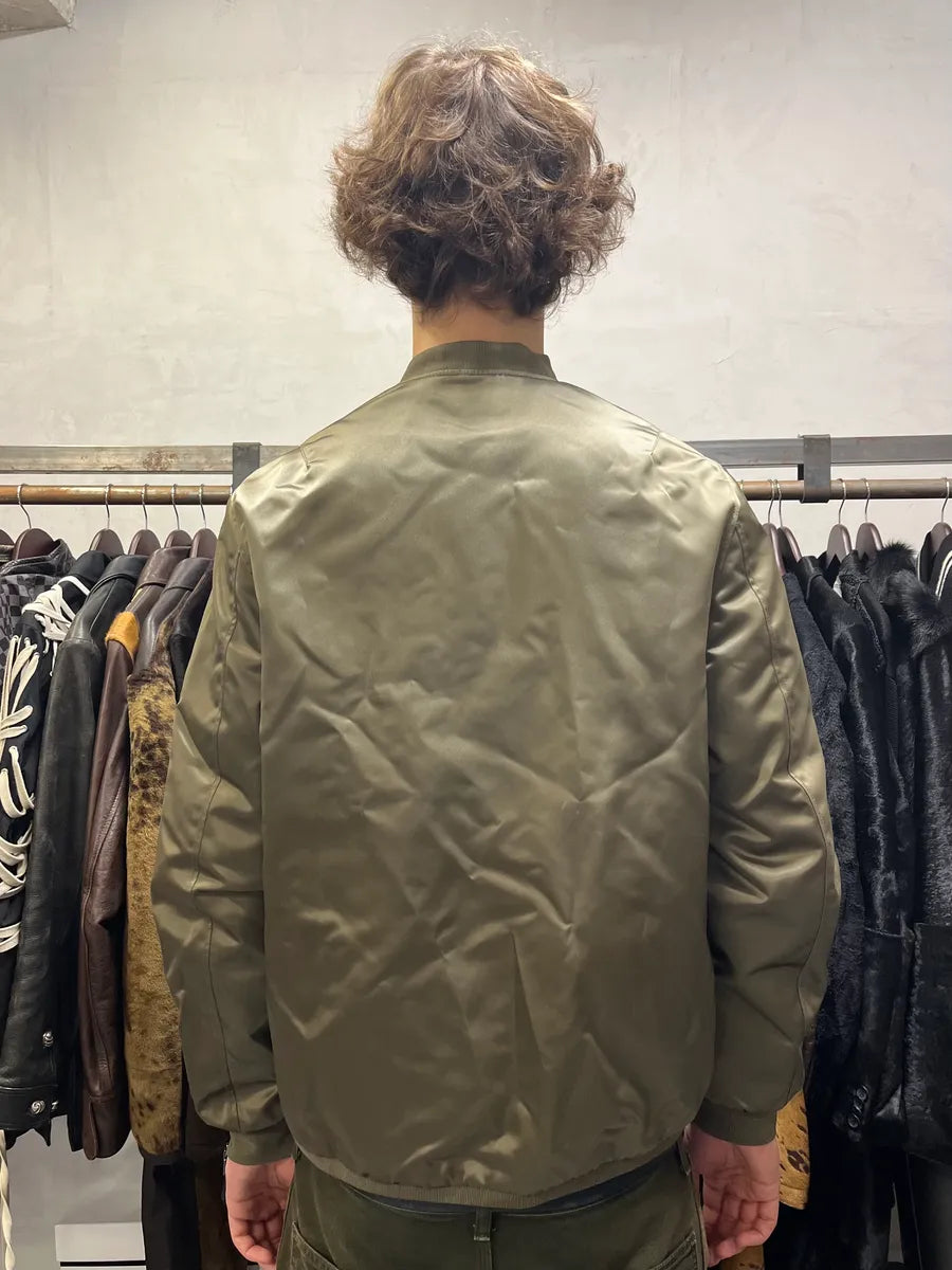 AW2016 Acne Studios Shiny Olive Nylon Light Bomber Jacket SmsOoHg 2