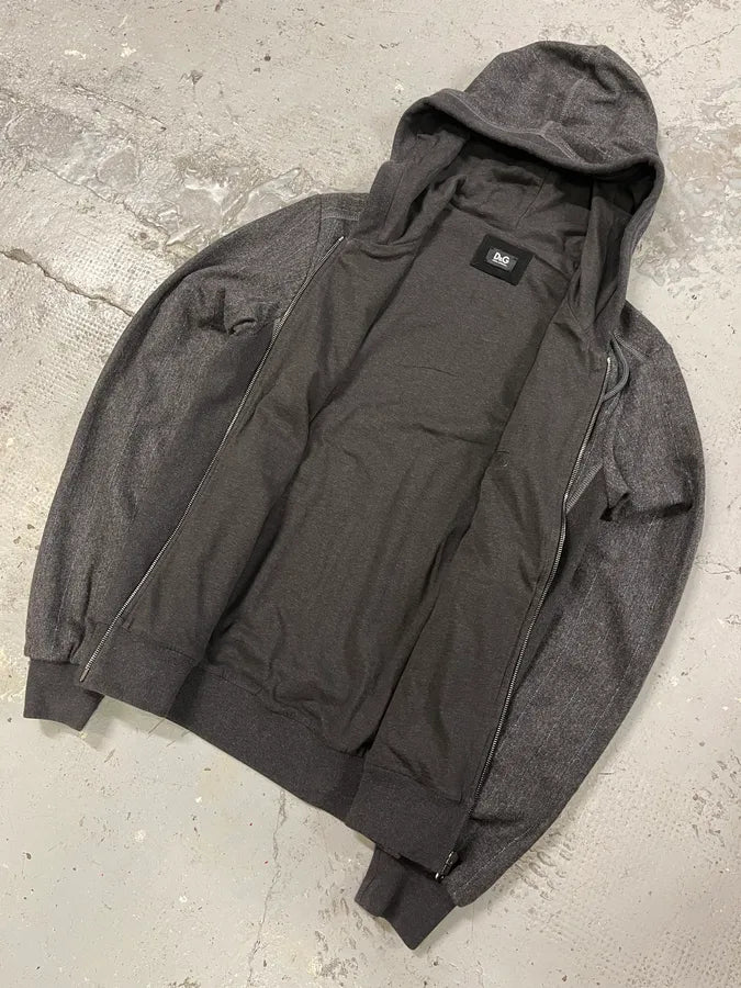 FW2008 Dolce & Gabbana Grey Tailored Zip-up Sweatshirt JYuOrWB 4