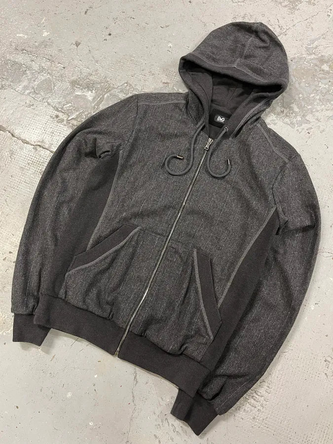 FW2008 Dolce & Gabbana Grey Tailored Zip-up Sweatshirt JYuOrWB 3