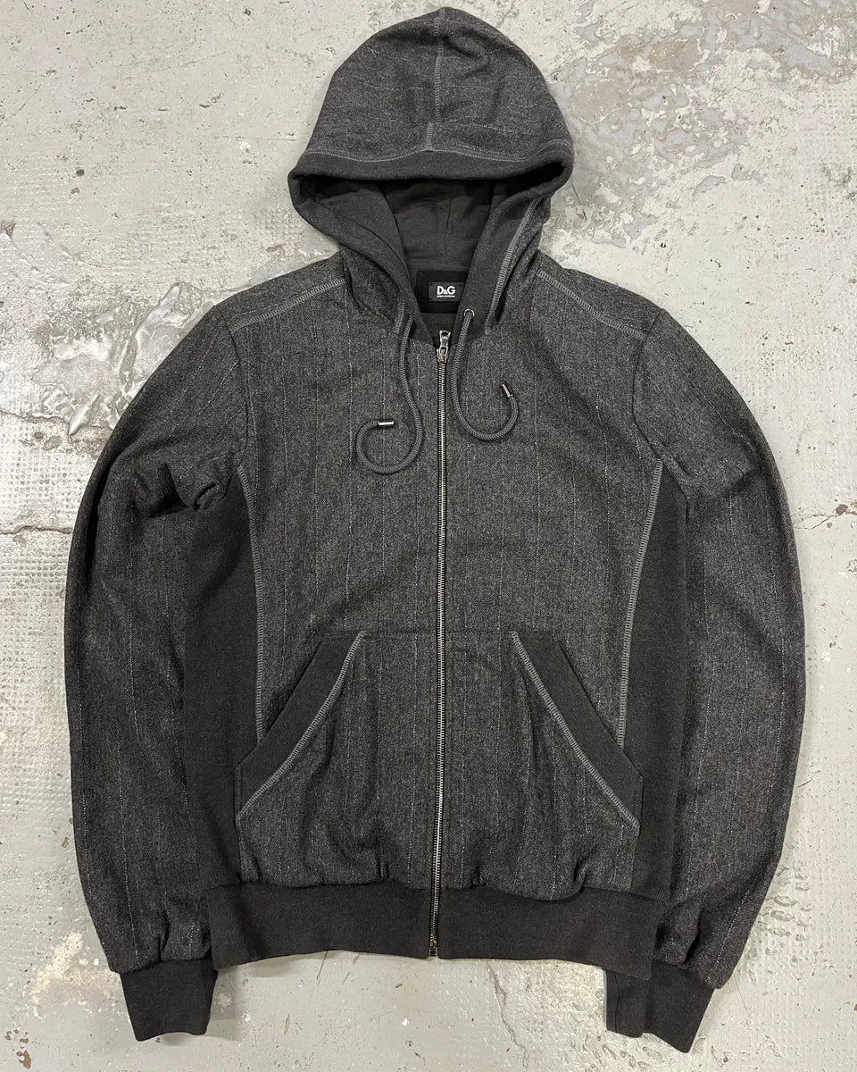 FW2008 Dolce & Gabbana Grey Tailored Zip-up Sweatshirt JYuOrWB 0