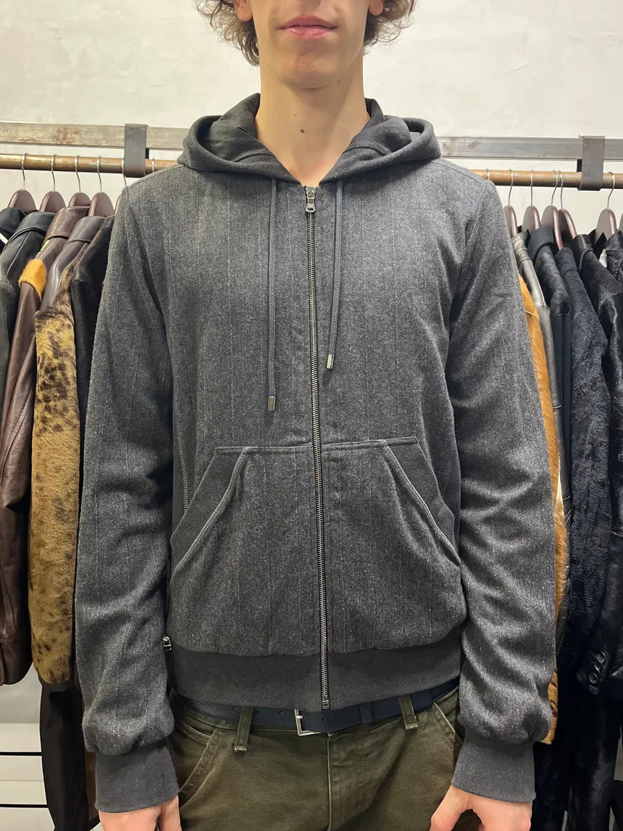 FW2008 Dolce & Gabbana Grey Tailored Zip-up Sweatshirt JYuOrWB 1
