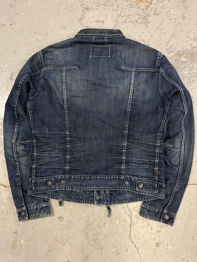 2000s Marithé + François Girbaud Faded Denim Jacket YhsoMBw 5