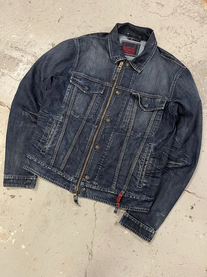2000s Marithé + François Girbaud Faded Denim Jacket YhsoMBw 3