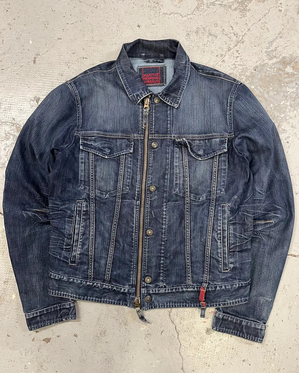 2000s Marithé + François Girbaud Faded Denim Jacket YhsoMBw 0