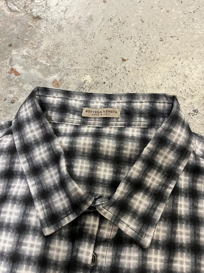 Bottega Veneta Black & White Checked Shirt OQeFIyF 6