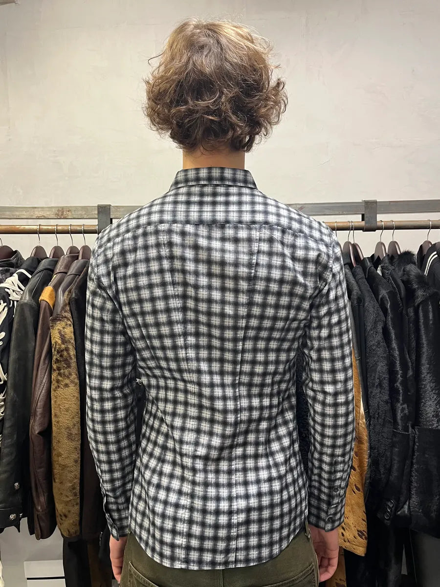 Bottega Veneta Black & White Checked Shirt OQeFIyF 2