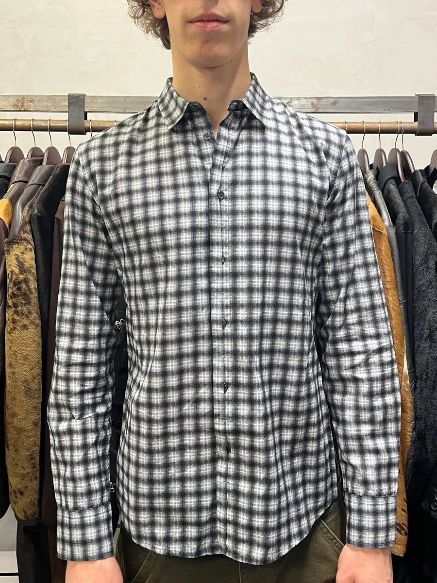 Bottega Veneta Black & White Checked Shirt OQeFIyF 1