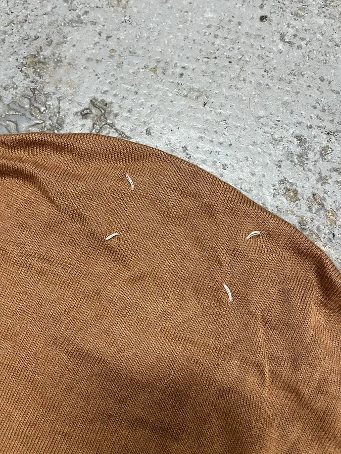 SS2018 Maison Margiela Brown Signature Padded Camel Sweater PXGRPYj 6