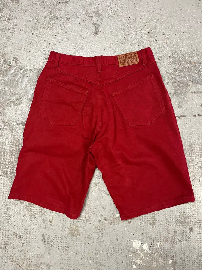 2000s Marithé + François Girbaud Red Cozy Large Shorts (S/M) JniUlHK 6