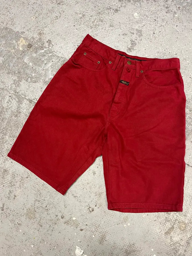 2000s Marithé + François Girbaud Red Cozy Large Shorts (S/M) JniUlHK 4