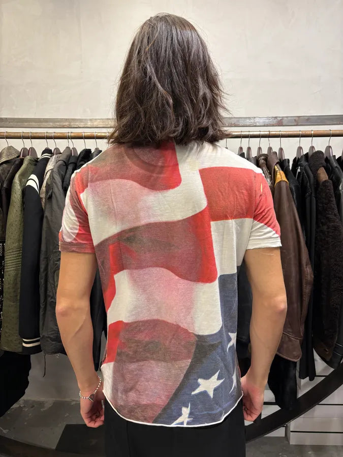2000s Dolce & Gabbana US Flag T-Shirt (S/M) XrkKyOU 2