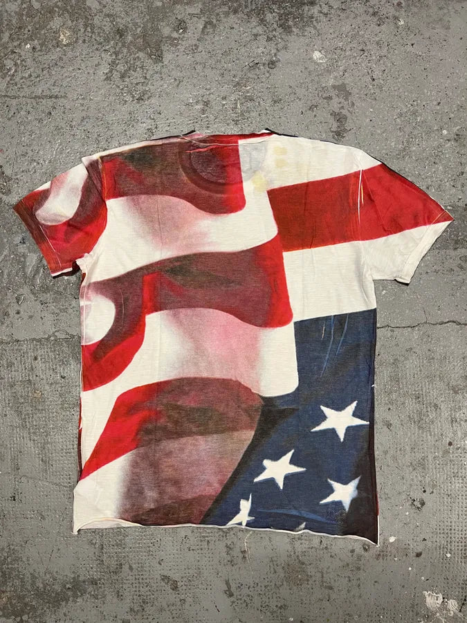 2000s Dolce & Gabbana US Flag T-Shirt (S/M) XrkKyOU 4