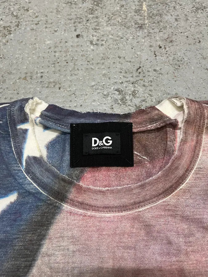 2000s Dolce & Gabbana US Flag T-Shirt (S/M) XrkKyOU 6