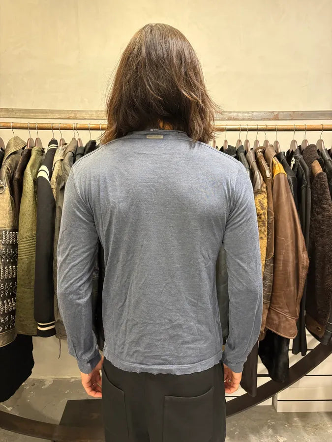 Dolce & Gabbana Minimalist Blue Grey Longsleeves (S/M) egDpzcU 2