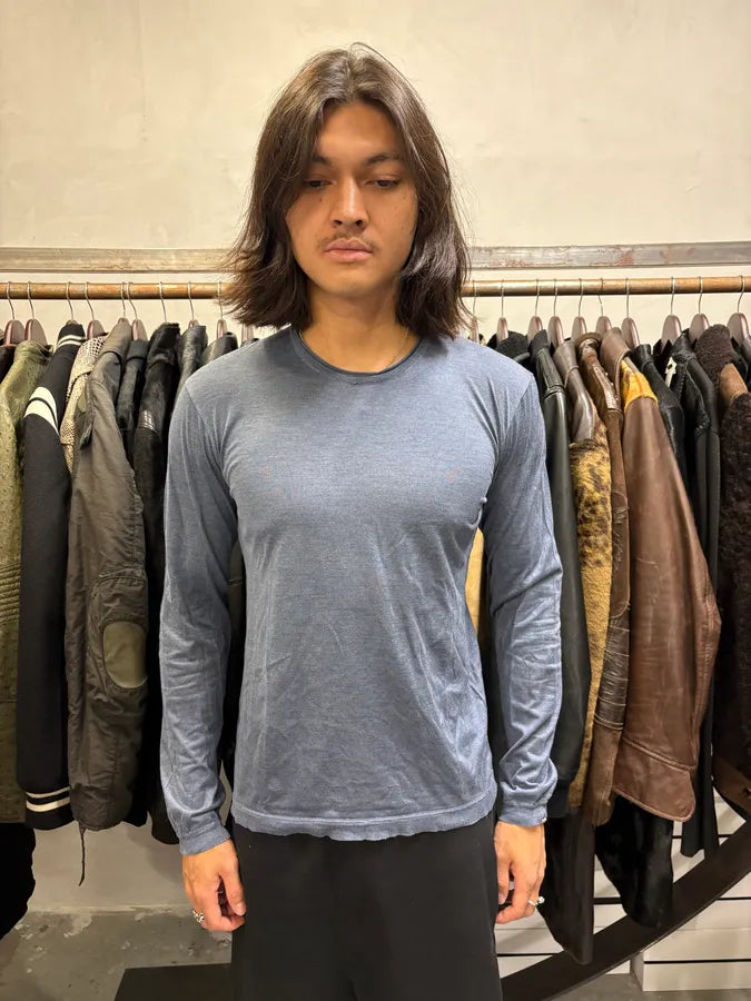 Dolce & Gabbana Minimalist Blue Grey Longsleeves (S/M) egDpzcU 0