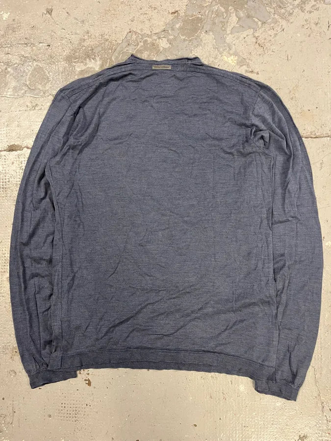 Dolce & Gabbana Minimalist Blue Grey Longsleeves (S/M) egDpzcU 5