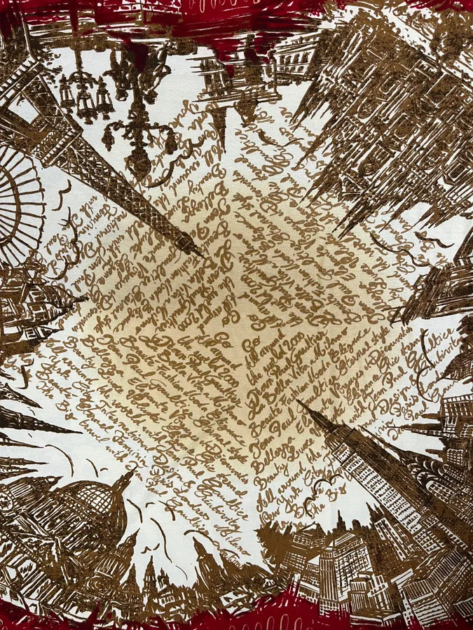 2000s Jean Paul Gaultier Brown Baroque Flowers Tee-Shirt (M/L) nkZcWin 5