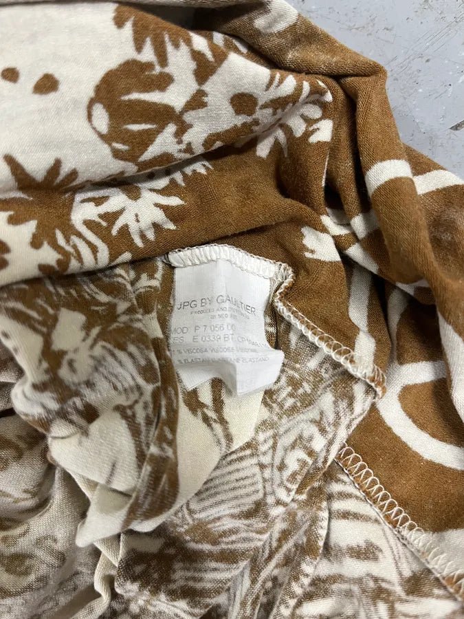 2000s Jean Paul Gaultier Brown Baroque Flowers Tee-Shirt (M/L) nkZcWin 8