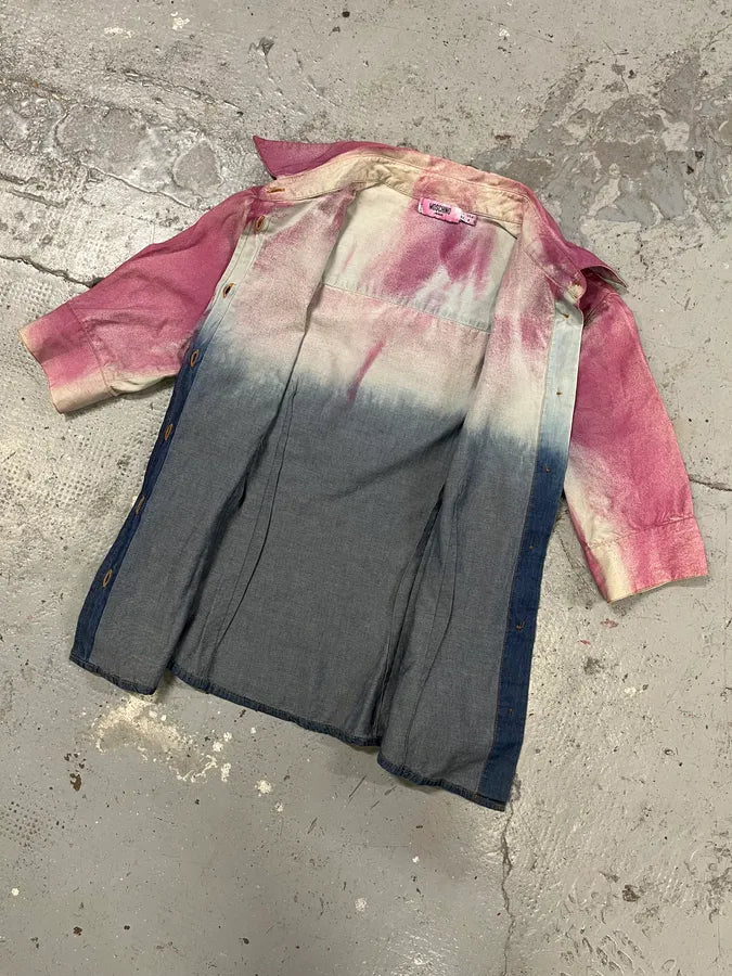 2000s Moschino Gradient Pink & Blue Shortsleeve Shirt (S/M) BLzklVz 2