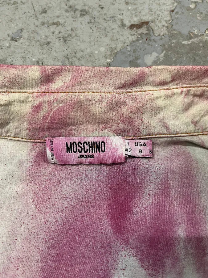 2000s Moschino Gradient Pink & Blue Shortsleeve Shirt (S/M) BLzklVz 5