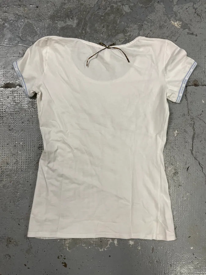 Cavalli Trompe L’oeil Bust White Top (XS/S) vWLrUuu 2