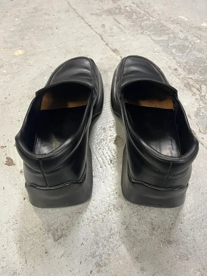 Prada Black Leather Loafers (44eu/us10) kwoCowJ 6