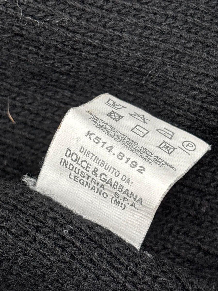 2000s Dolce & Gabbana Dark Grey Wool Ribbed Zip-Up Stand Collar Sweater frvyDuGQ 10