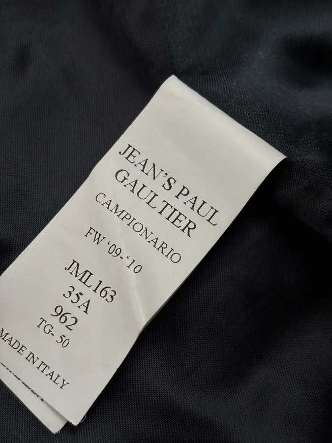 AW2009 Jean Paul Gaultier Grey Wool Double-Breasted Officer Coat BWpbHCd 10