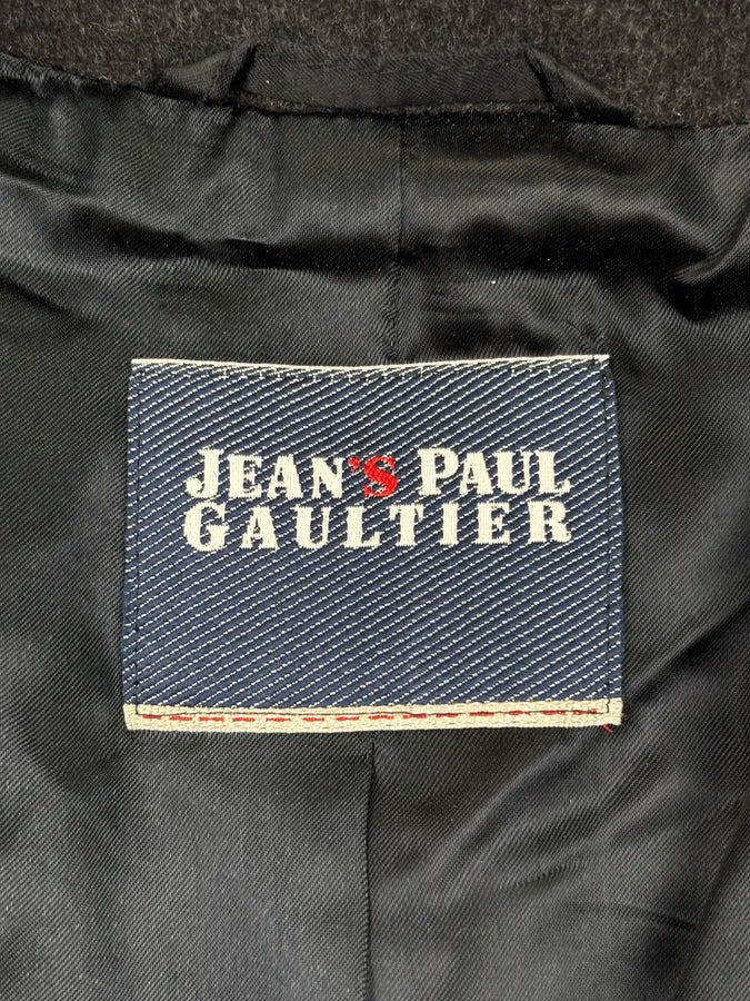 AW2009 Jean Paul Gaultier Grey Wool Double-Breasted Officer Coat BWpbHCd 9