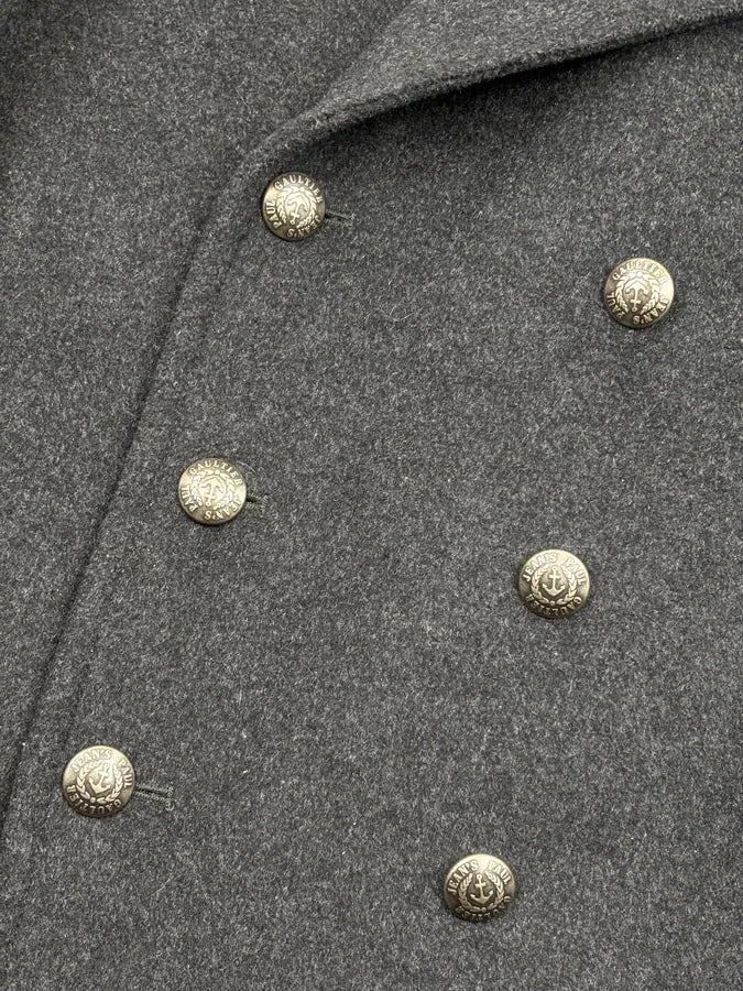 AW2009 Jean Paul Gaultier Grey Wool Double-Breasted Officer Coat BWpbHCd 7