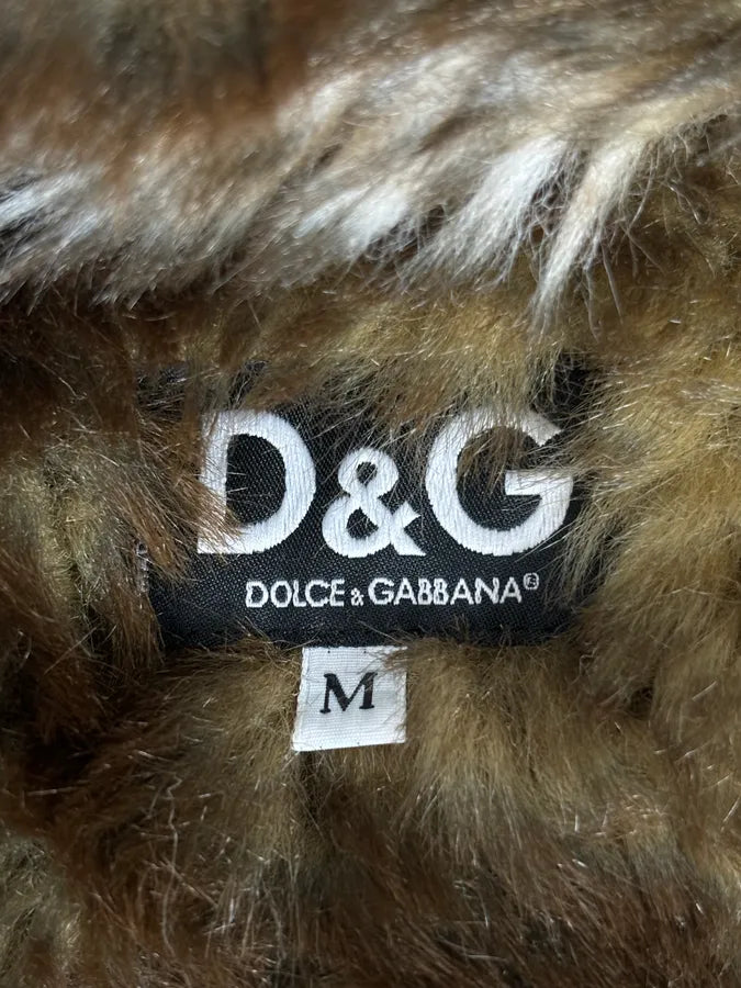 AW2001 Dolce & Gabbana Brown Corduroy Fur Jacket lscpJZr 9