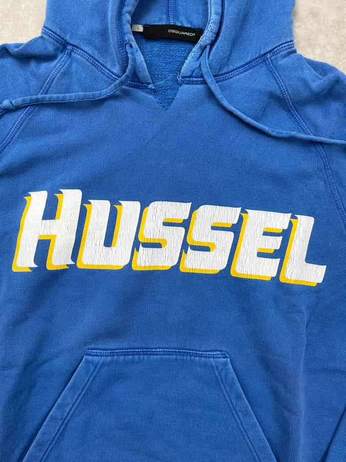 AW2002 Dsquared2 Blue Hussel Distressed Hoodie ayRlThe 6