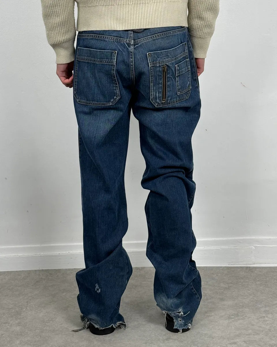 FW06 Dolce & Gabbana Blue Flat Pockets Jeans gNflHvK 2
