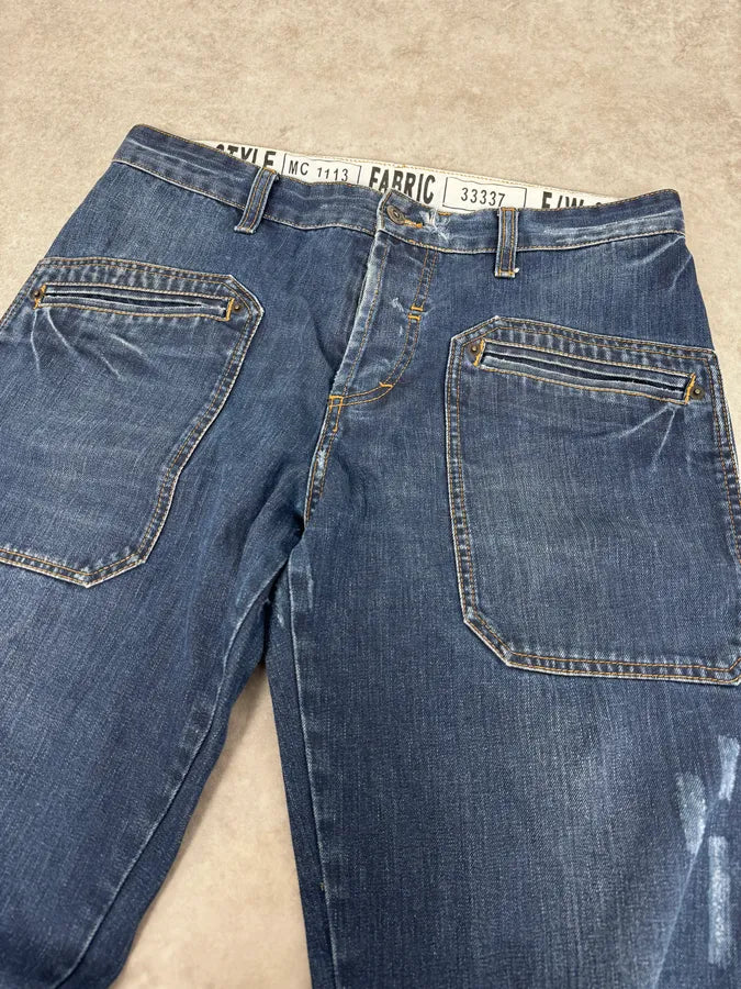 FW06 Dolce & Gabbana Blue Flat Pockets Jeans gNflHvK 5