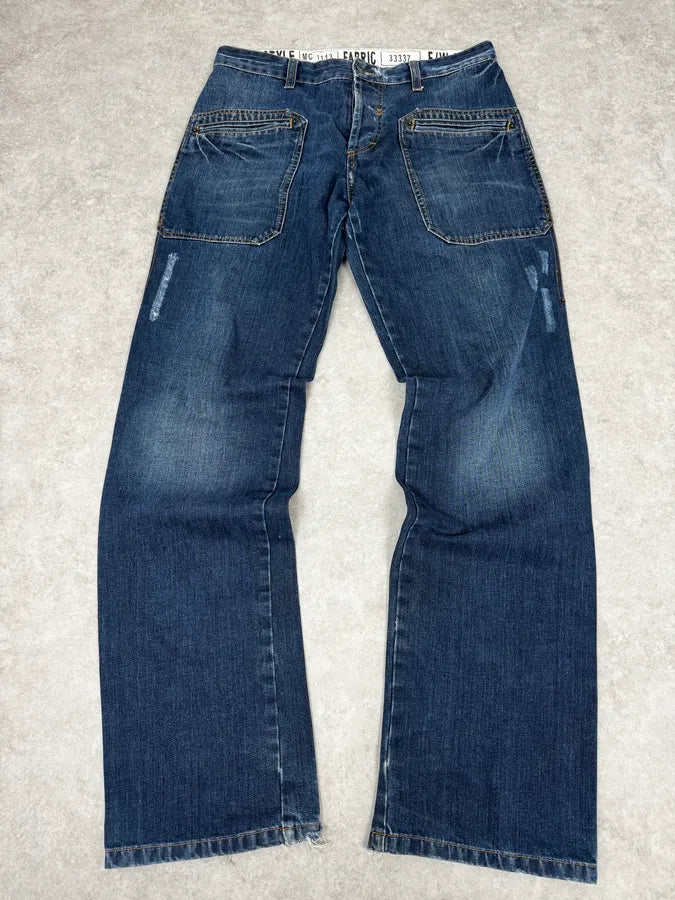 FW06 Dolce & Gabbana Blue Flat Pockets Jeans gNflHvK 3