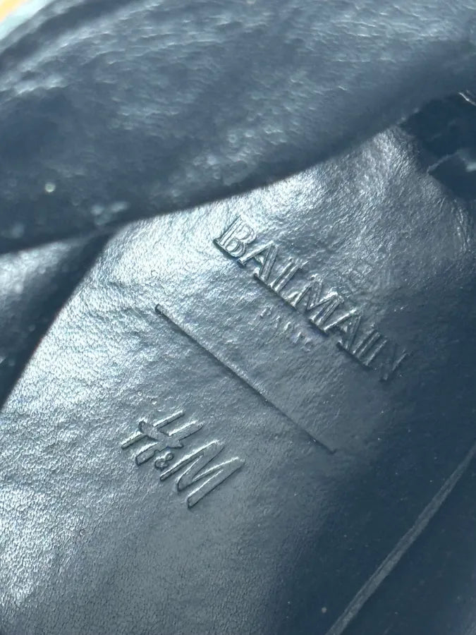 AW2015 Balmain X H&M Tan Camel Suede Leather Strap Biker Boots wzDJOEU 13