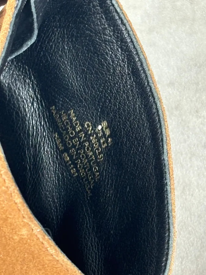 AW2015 Balmain X H&M Tan Camel Suede Leather Strap Biker Boots wzDJOEU 14