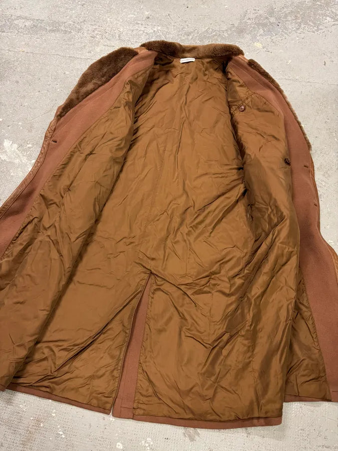 FW1988 Gianni Versace Camel Wool Trench Coat nhmneEJ 5