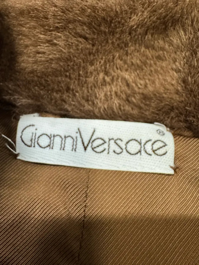 FW1988 Gianni Versace Camel Wool Trench Coat nhmneEJ 9