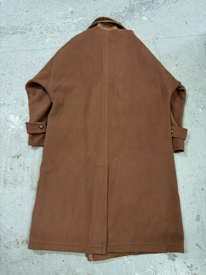 FW1988 Gianni Versace Camel Wool Trench Coat nhmneEJ 4
