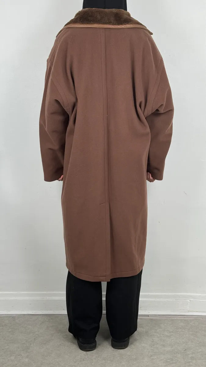 FW1988 Gianni Versace Camel Wool Trench Coat nhmneEJ 2