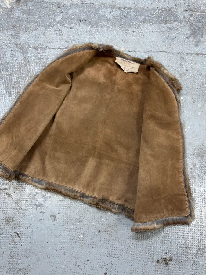 FW1993 Miu Miu Rabbit Fur Camel Vest tWdKSbP 10
