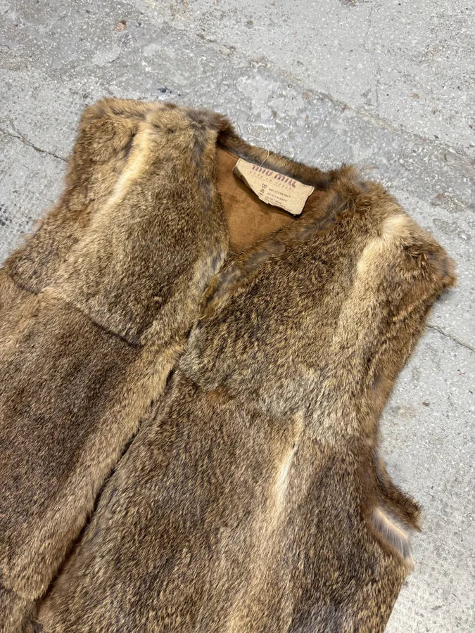FW1993 Miu Miu Rabbit Fur Camel Vest tWdKSbP 4