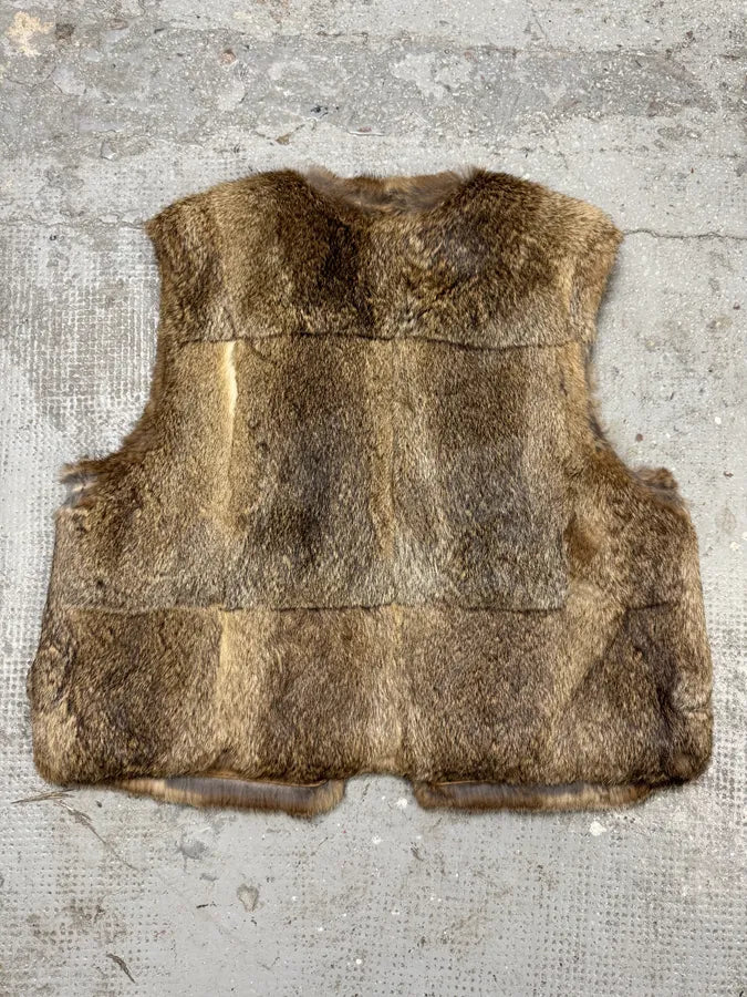 FW1993 Miu Miu Rabbit Fur Camel Vest tWdKSbP 7