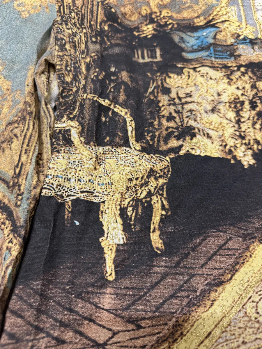 FW1994 Roberto Cavalli Medieval Chair Dynastie Longsleeves Top eTTYXil 4